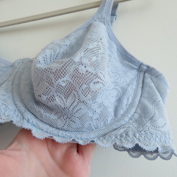 WACOAL Soft Sense Underwire Lace Bra in Kentucky Blue Pastel Feminine - Size 40C - Picture 7 of 14